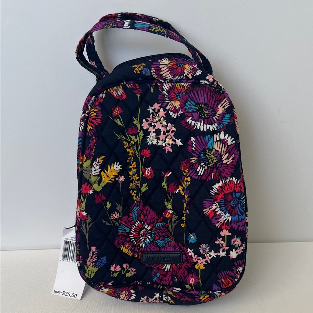 Vera Bradley Navy Floral Cosmetic Bag
